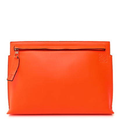 Loewe Calfskin T Pouch Orange 1 of 10