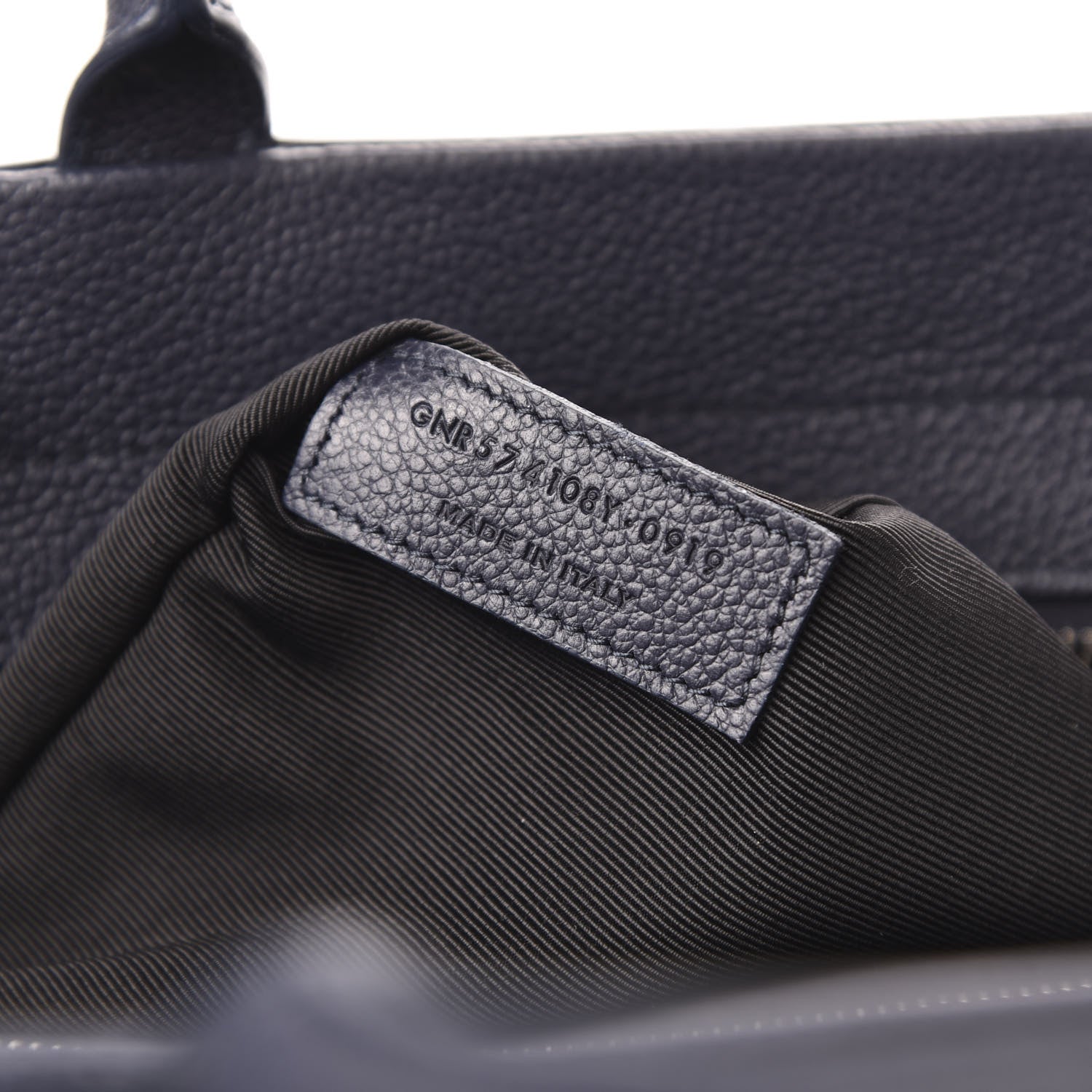 Saint Laurent Calfskin Medium Rive Gauche Cabas Navy Blue 7 of 10