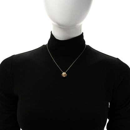 Christian Dior Metal Shell Necklace Gold 2 of 6