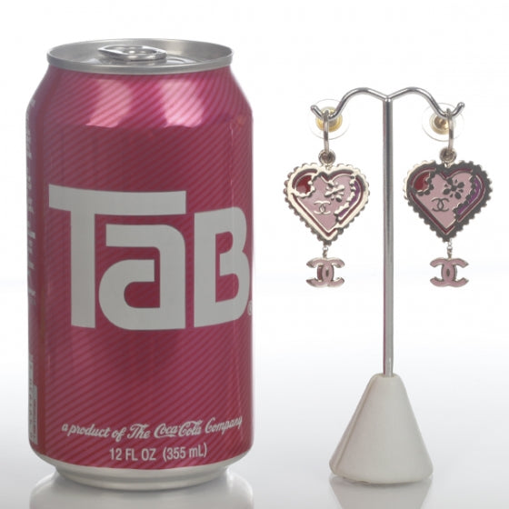 Heart CC Drop Earrings