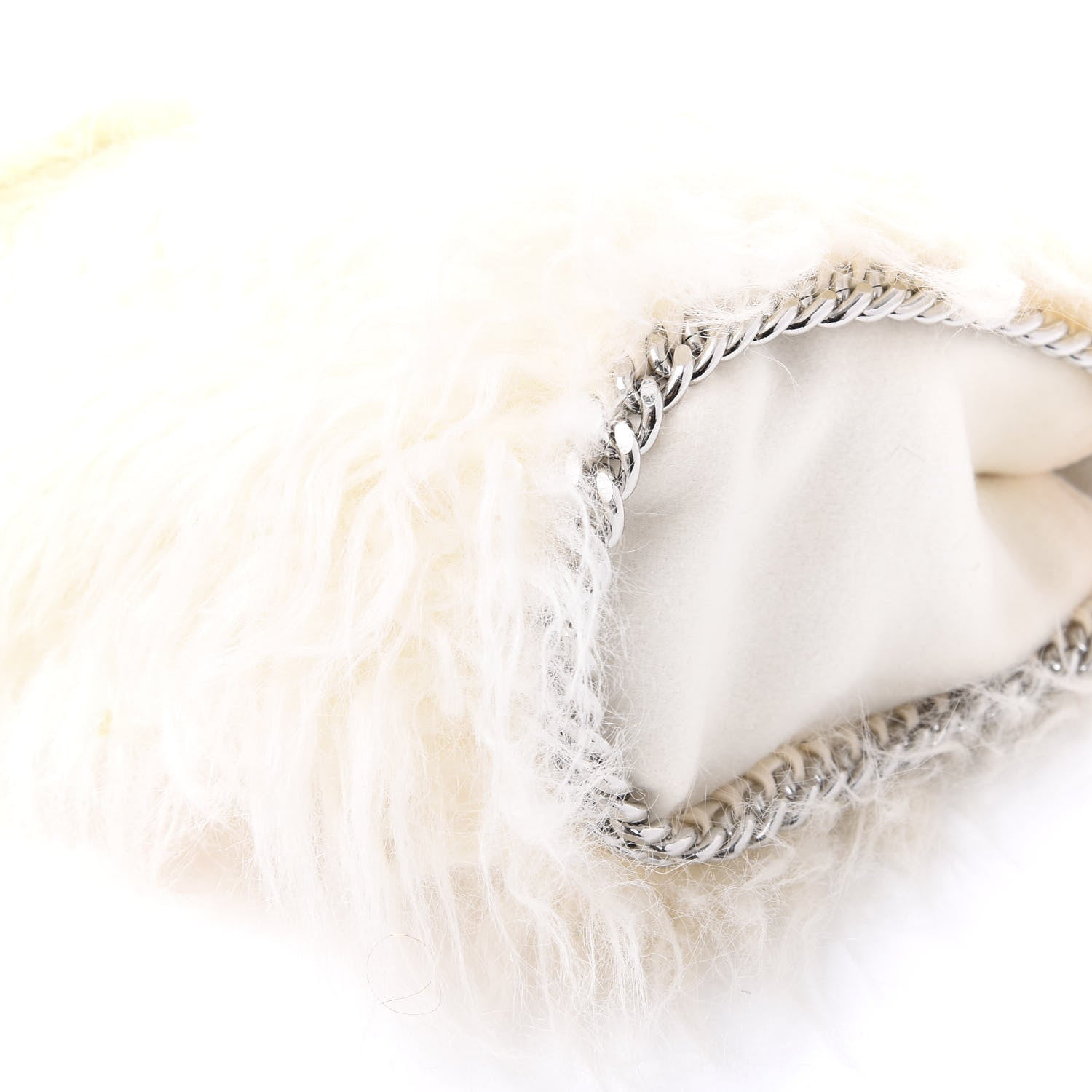 Stella McCartney Eco Fur Mini Falabella Tote Ivory 6 of 11