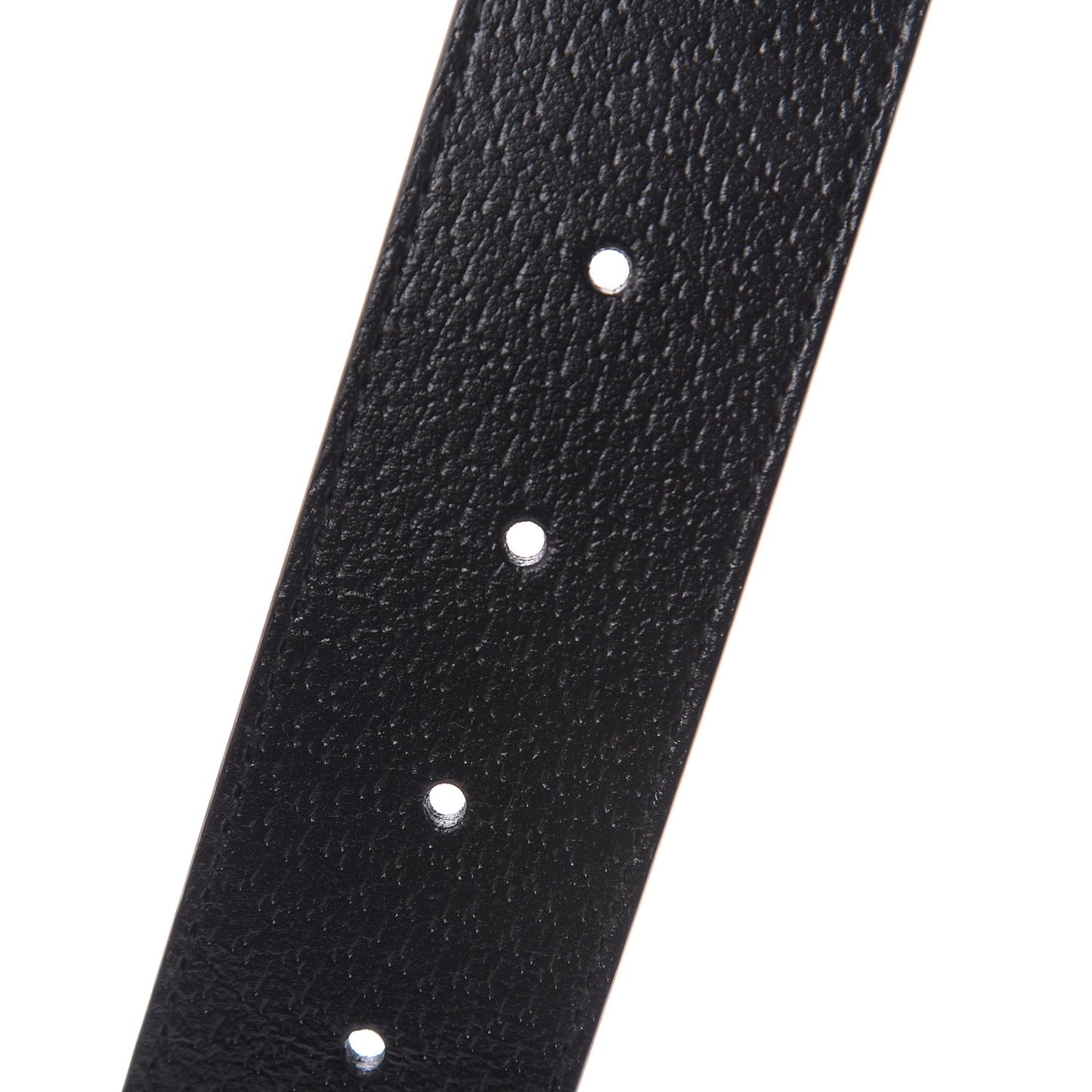 Textured Dollar Calfskin Nickel Double G 40mm Belt 85 34 Black