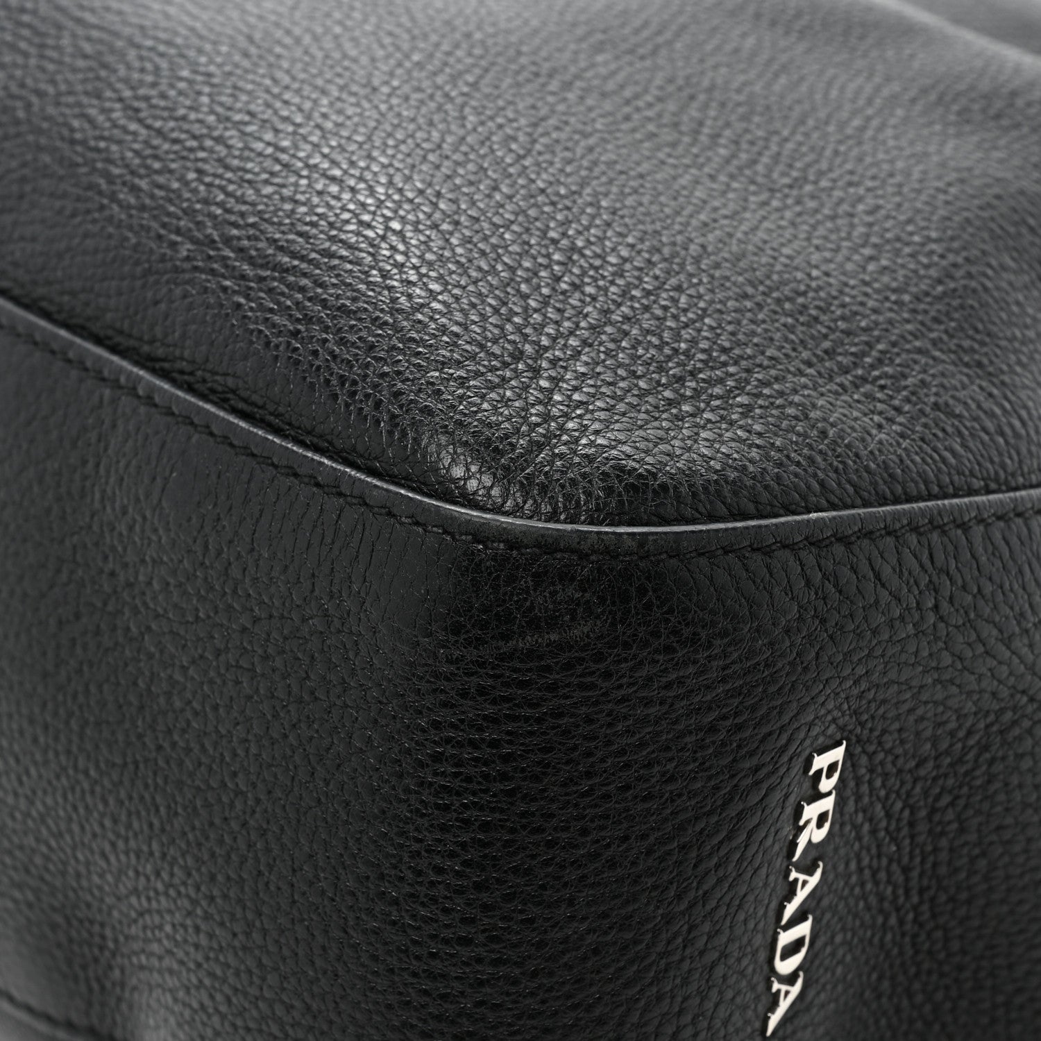 Prada Vitello Daino Medium Pocket Hobo Bag Black 12 of 12