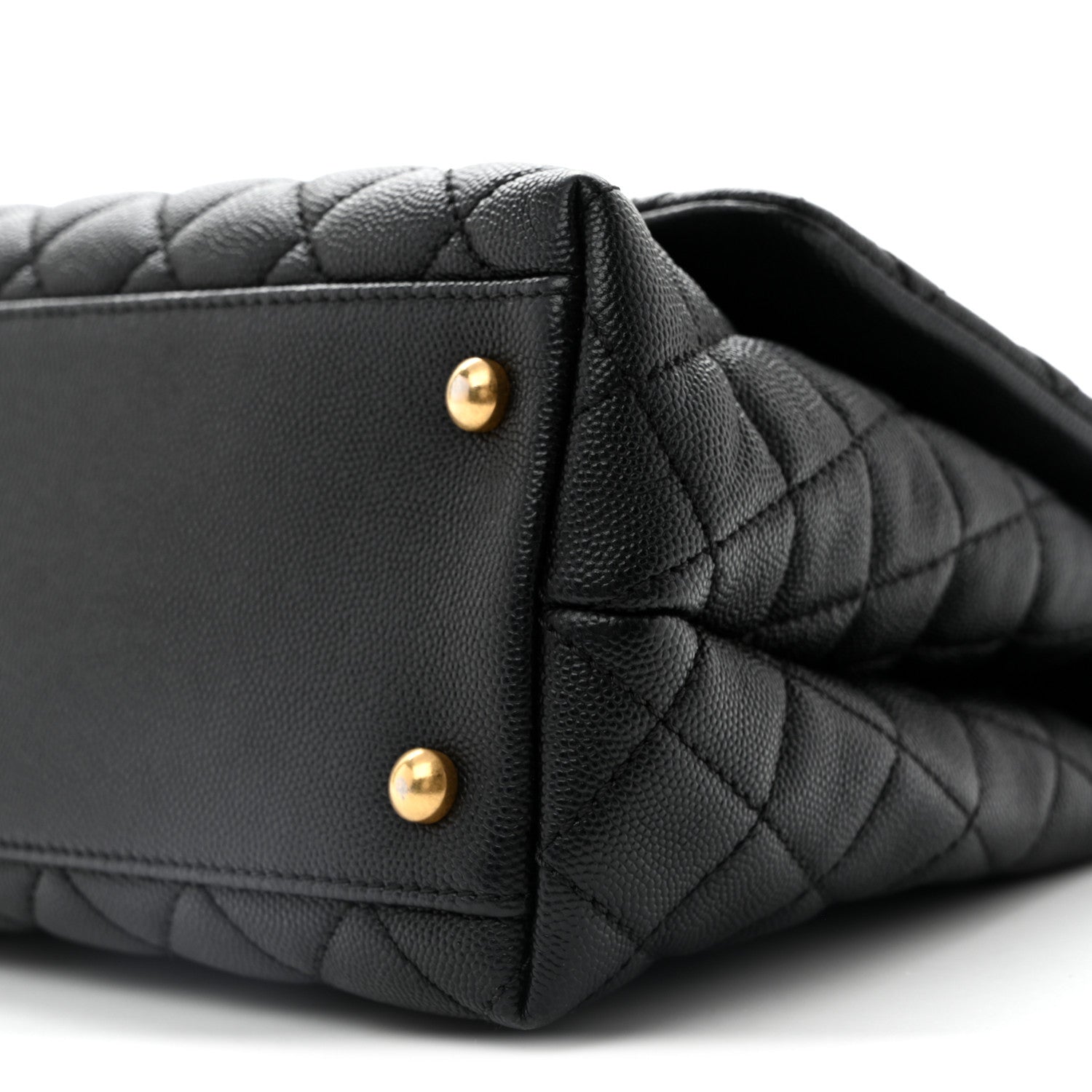 Chanel Caviar Quilted Small Coco Handle Flap Black 10 of 13