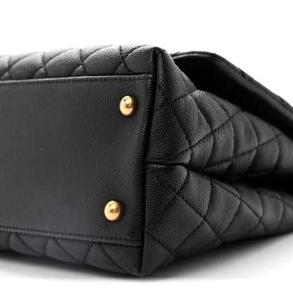 Chanel Caviar Quilted Small Coco Handle Flap Black 10 of 13