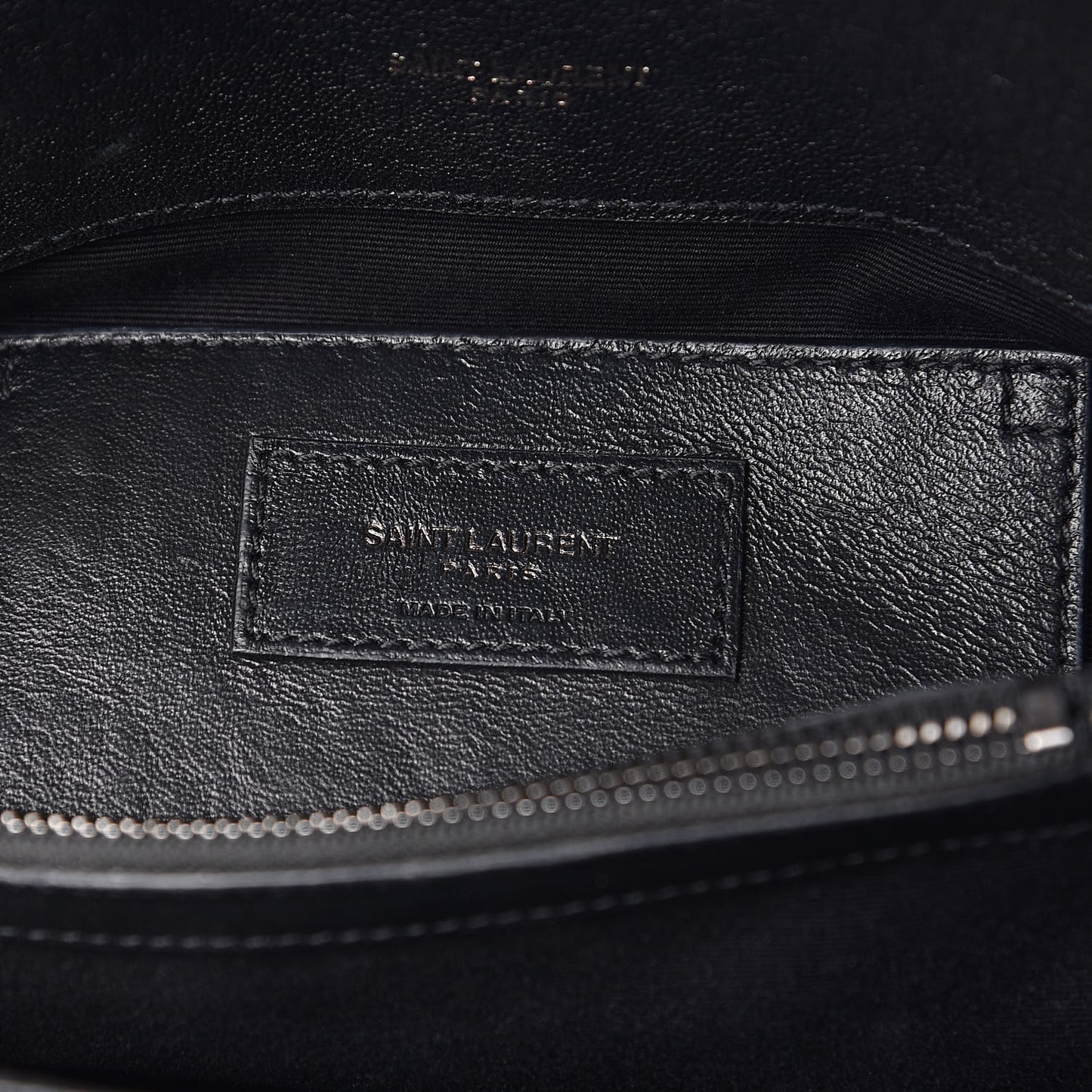 Sheepskin Matelasse Chevron Monogram Medium College Bag Black