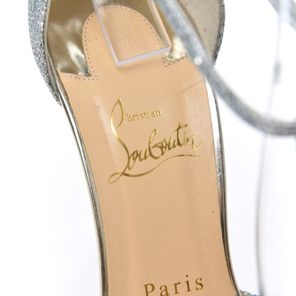 Christian Louboutin Glitter Solaria Senora 100 Sandals 38 Multicolor 6 of 19