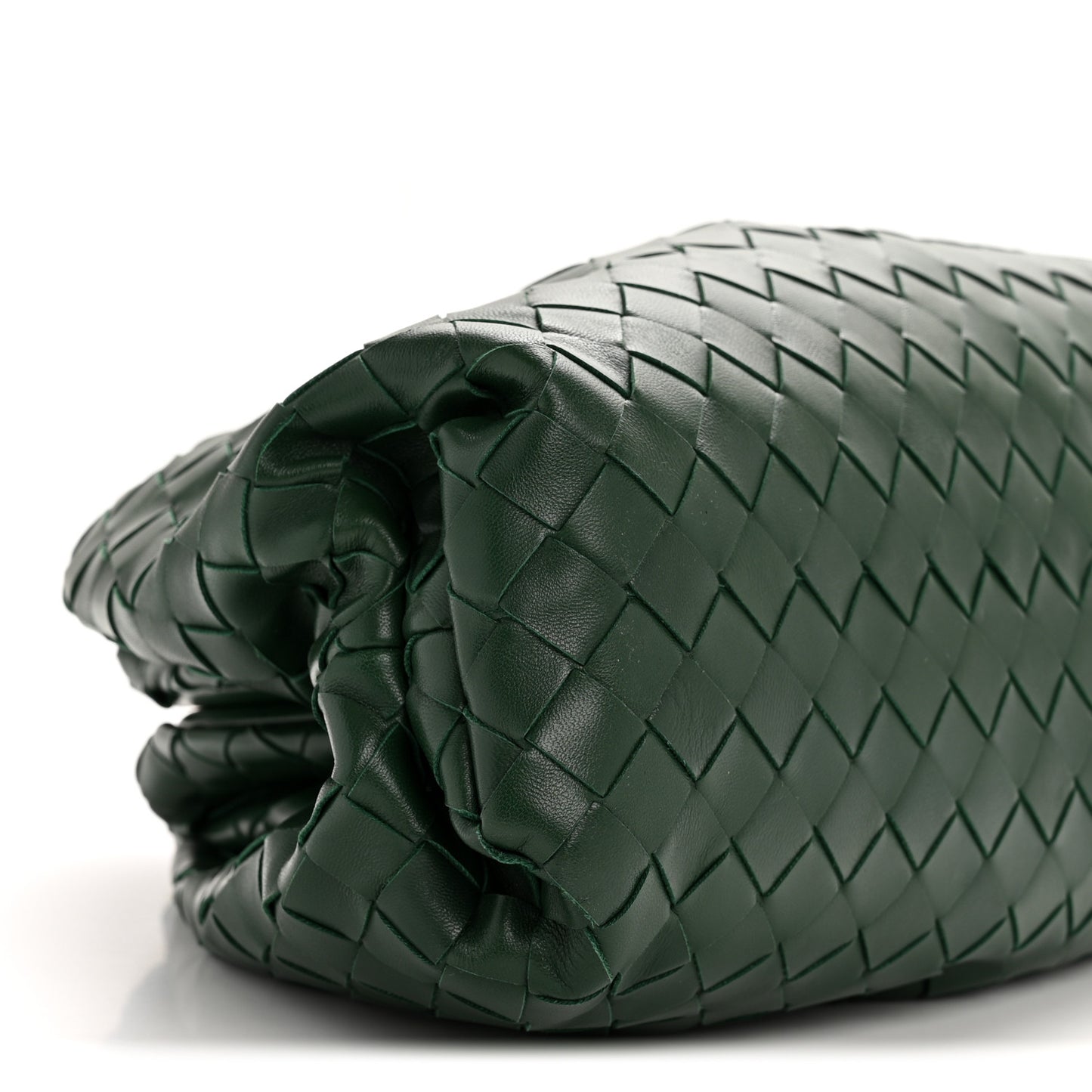 Nappa Maxi Intrecciato The Pouch Oversized Clutch Racing Green