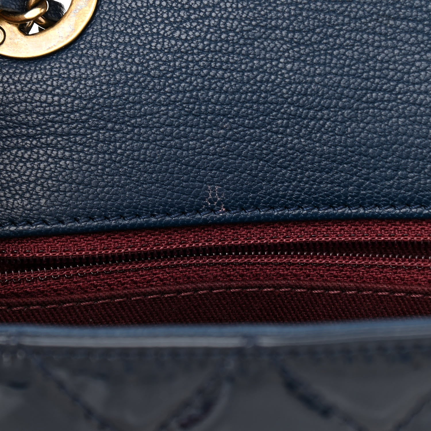 Chanel Patent Goatskin Quilted Medium CC Eyelet Flap Blue 12 of 12