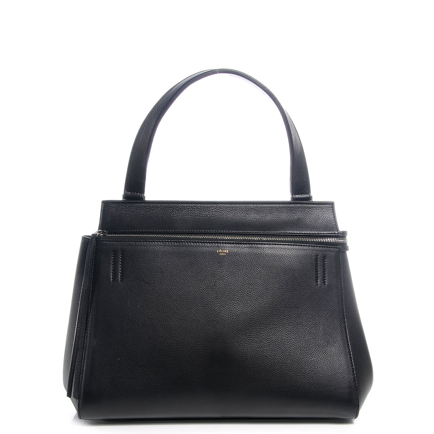 Celine Textured Calfskin Medium Edge Shoulder Bag Black 1 of 9