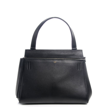 Celine Textured Calfskin Medium Edge Shoulder Bag Black 1 of 9