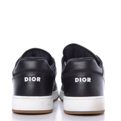 Christian Dior Smooth Calfskin Jacquard Oblique Mens B27 Low Top Sneakers 43 Black Blue 7 of 9