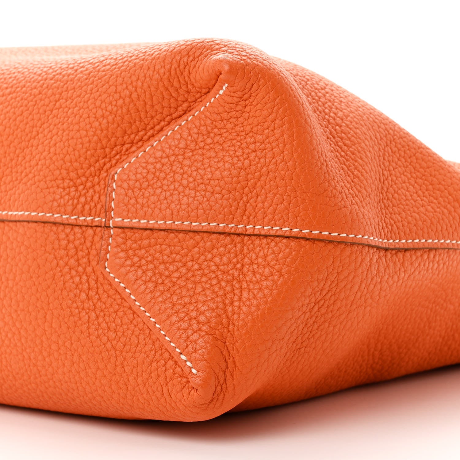 Hermes Taurillon Clemence Double Sens 36 Reversible Tote Moutarde Orange 15 of 17