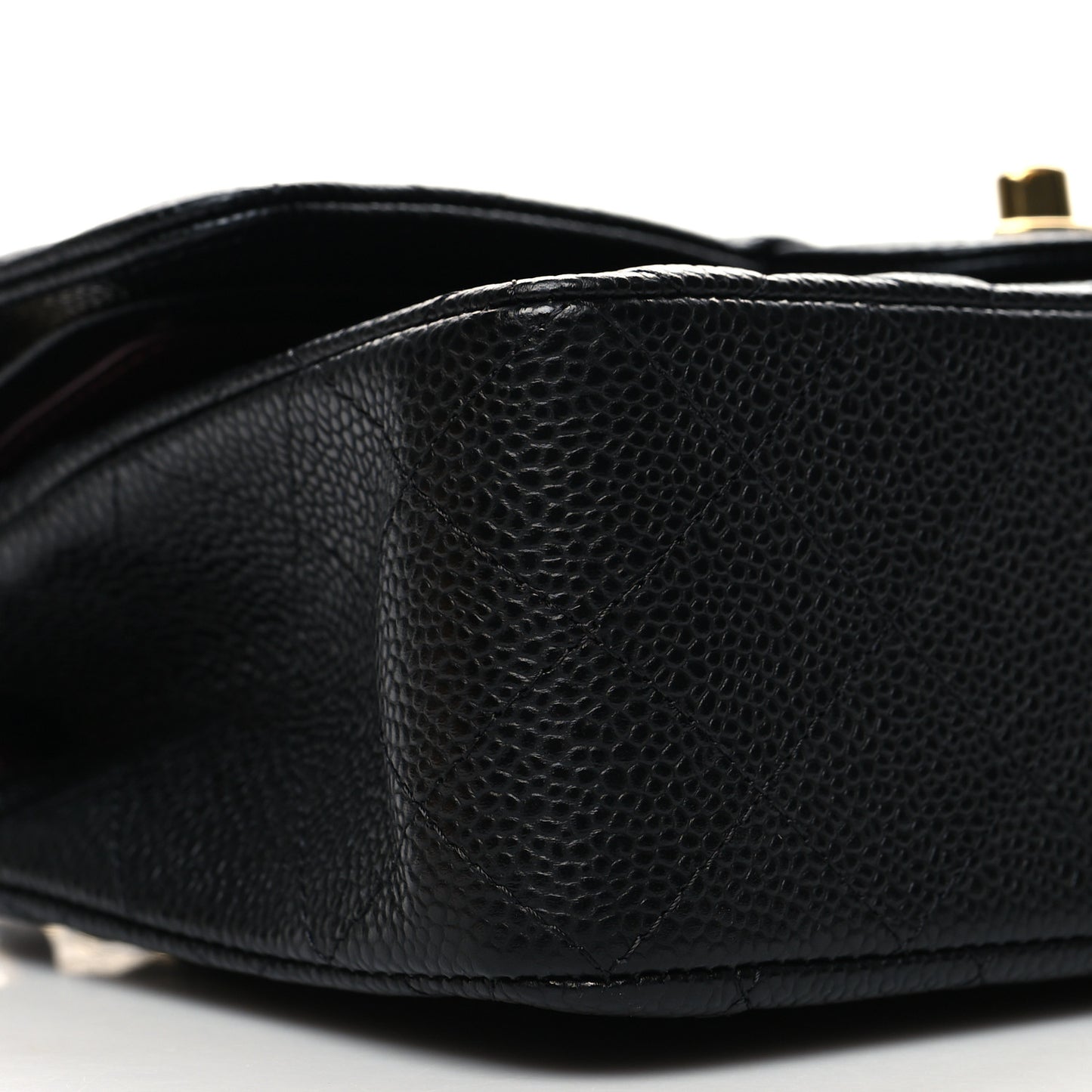 Caviar Quilted Small Double Flap Black