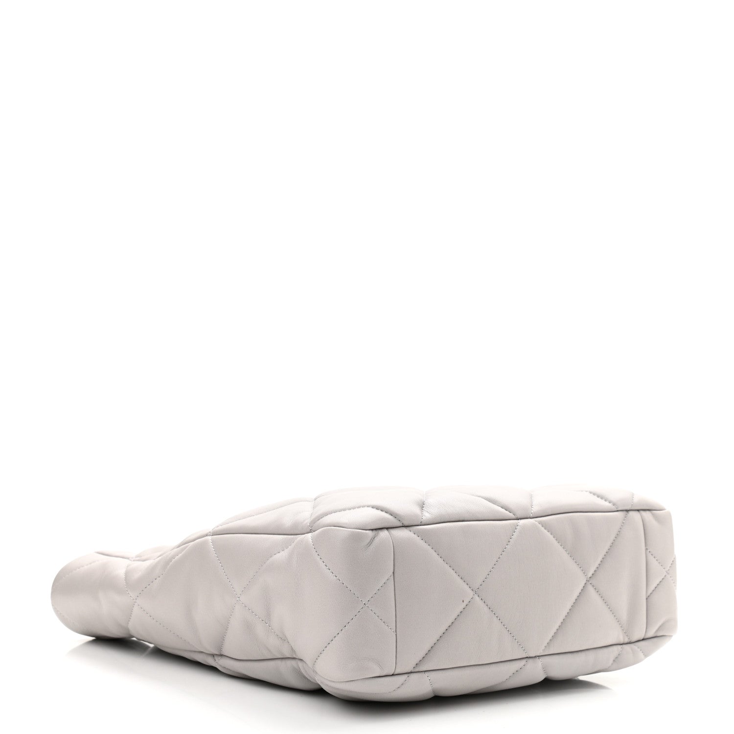 Chanel Lambskin Quilted Chanel 19 Shopping Bag Grey 3 of 9