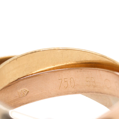 Cartier 18K Pink Yellow White Gold Classic Les Must De Cartier Trinity Ring 53 6.25 4 of 5