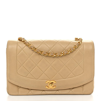 Chanel Lambskin Quilted Medium Single Flap Beige 1 of 13