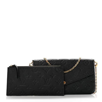 Louis Vuitton Empreinte Pochette Felicie Chain Wallet Black 1 of 7