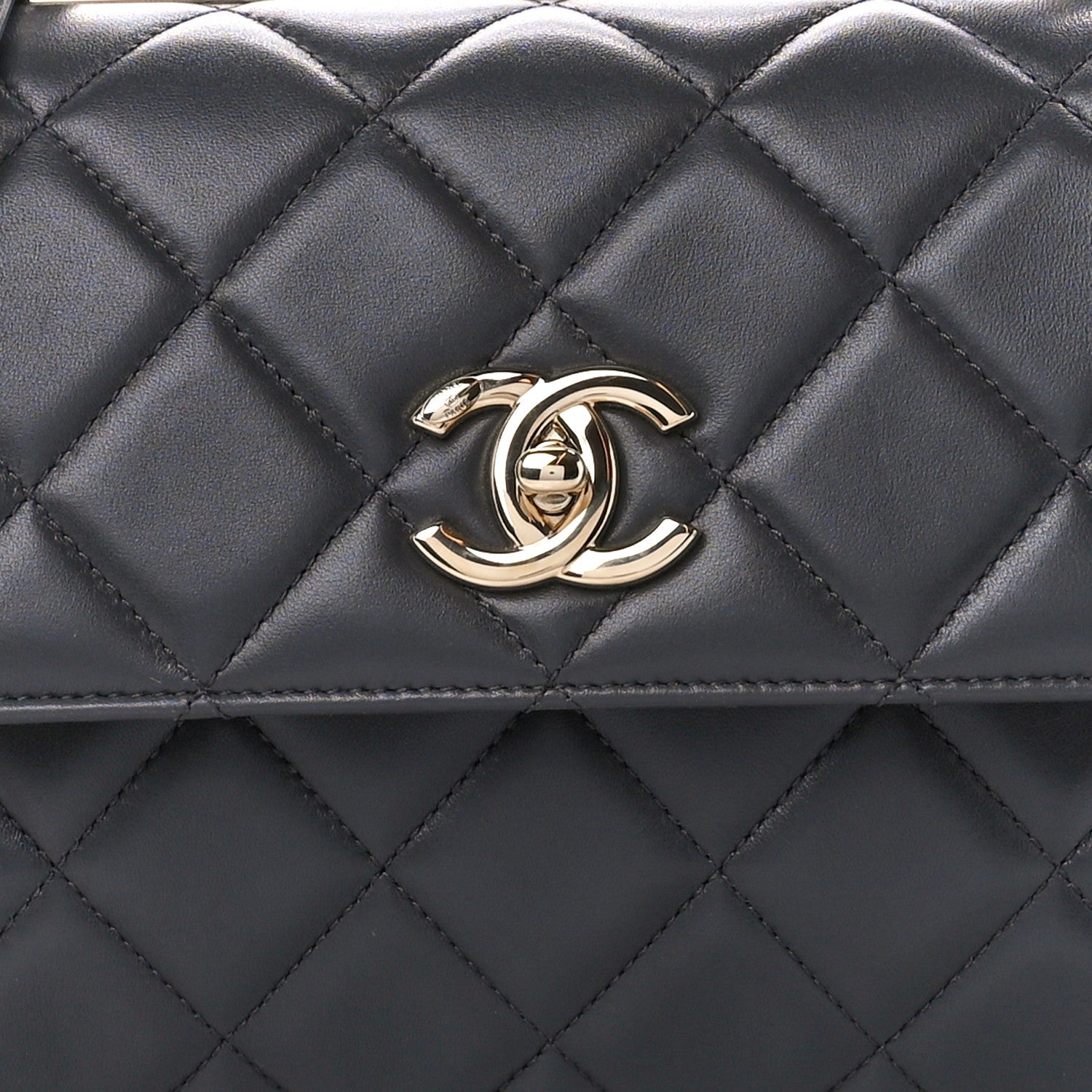 Chanel Lambskin Quilted Small Trendy CC Dual Handle Flap Bag Dark Grey 9 of 12