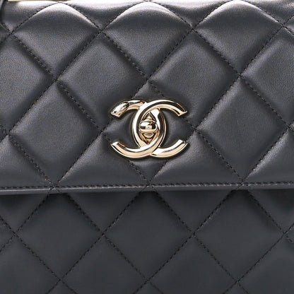Chanel Lambskin Quilted Small Trendy CC Dual Handle Flap Bag Dark Grey 9 of 12