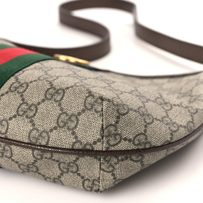 Gucci GG Supreme Monogram Web Small Ophidia Half Moon Hobo Brown 9 of 9