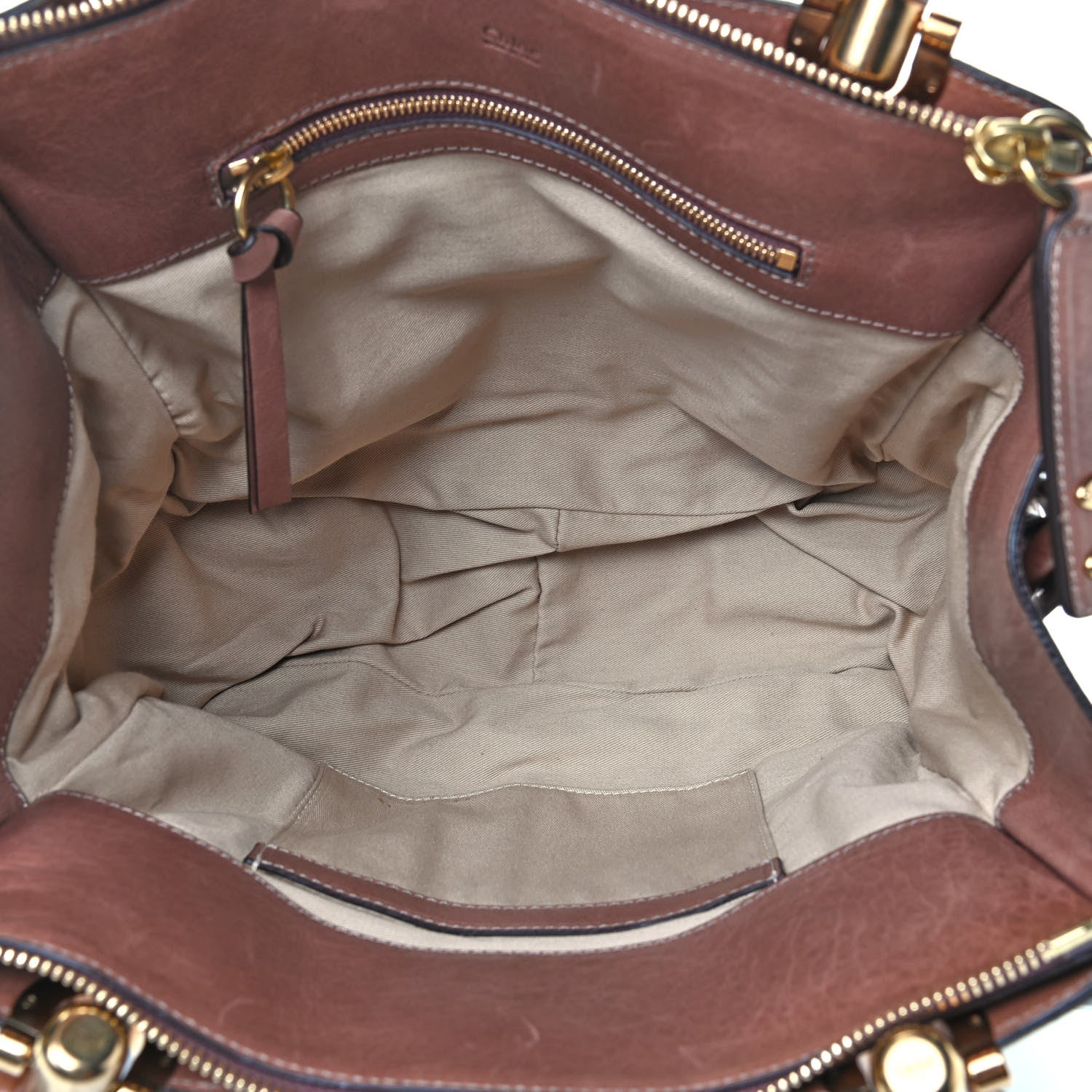 Chloe Lambskin Medium Heloise Satchel Chestnut 4 of 4