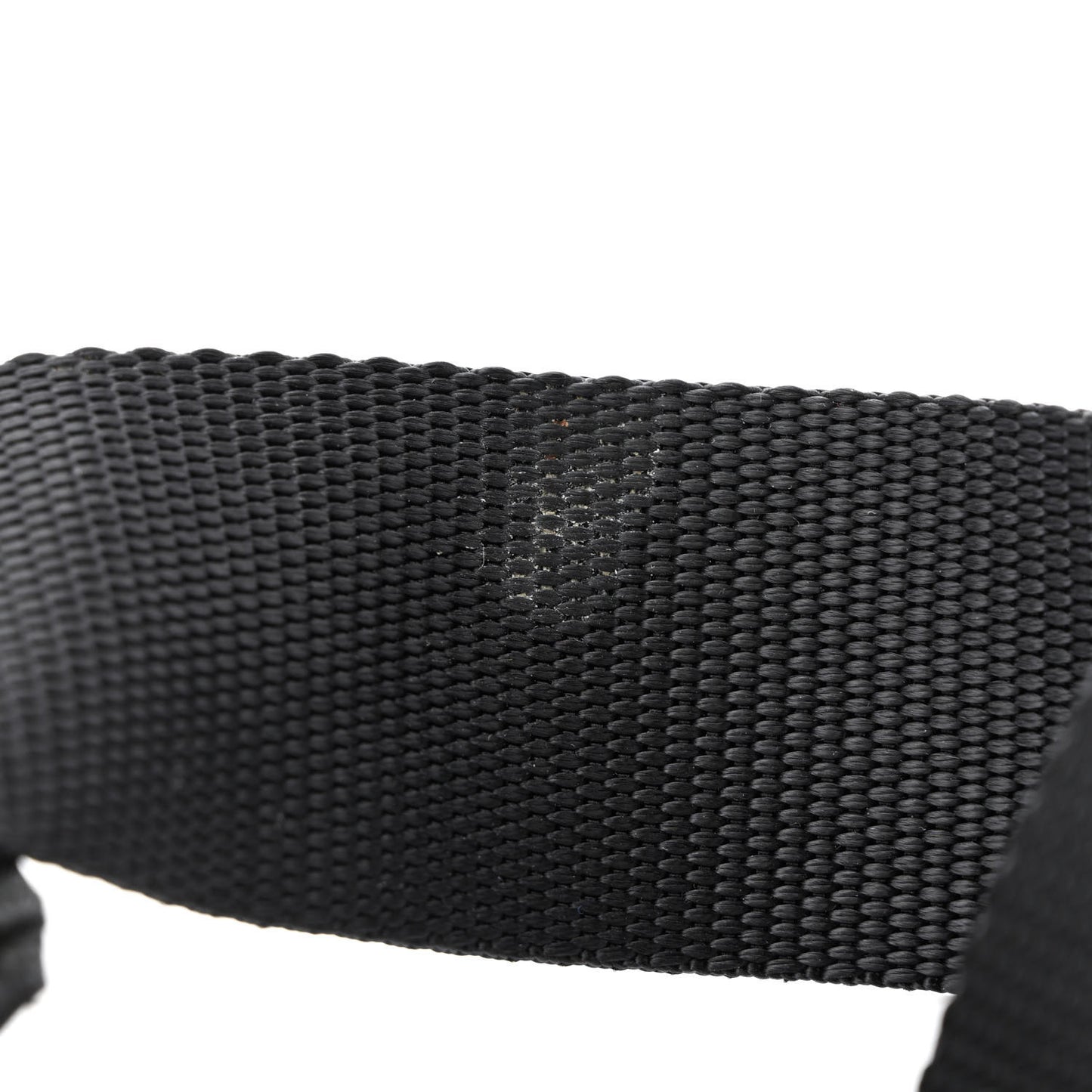 Tessuto Nylon Soft Calfskin Sling Belt Bag Black
