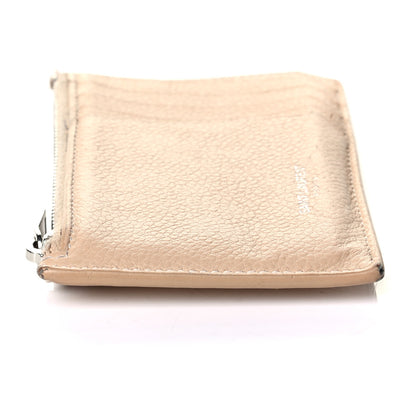 Saint Laurent Grained Calfskin 5 Fragments Zip Pouch Card Holder Nude Powder 8 of 8