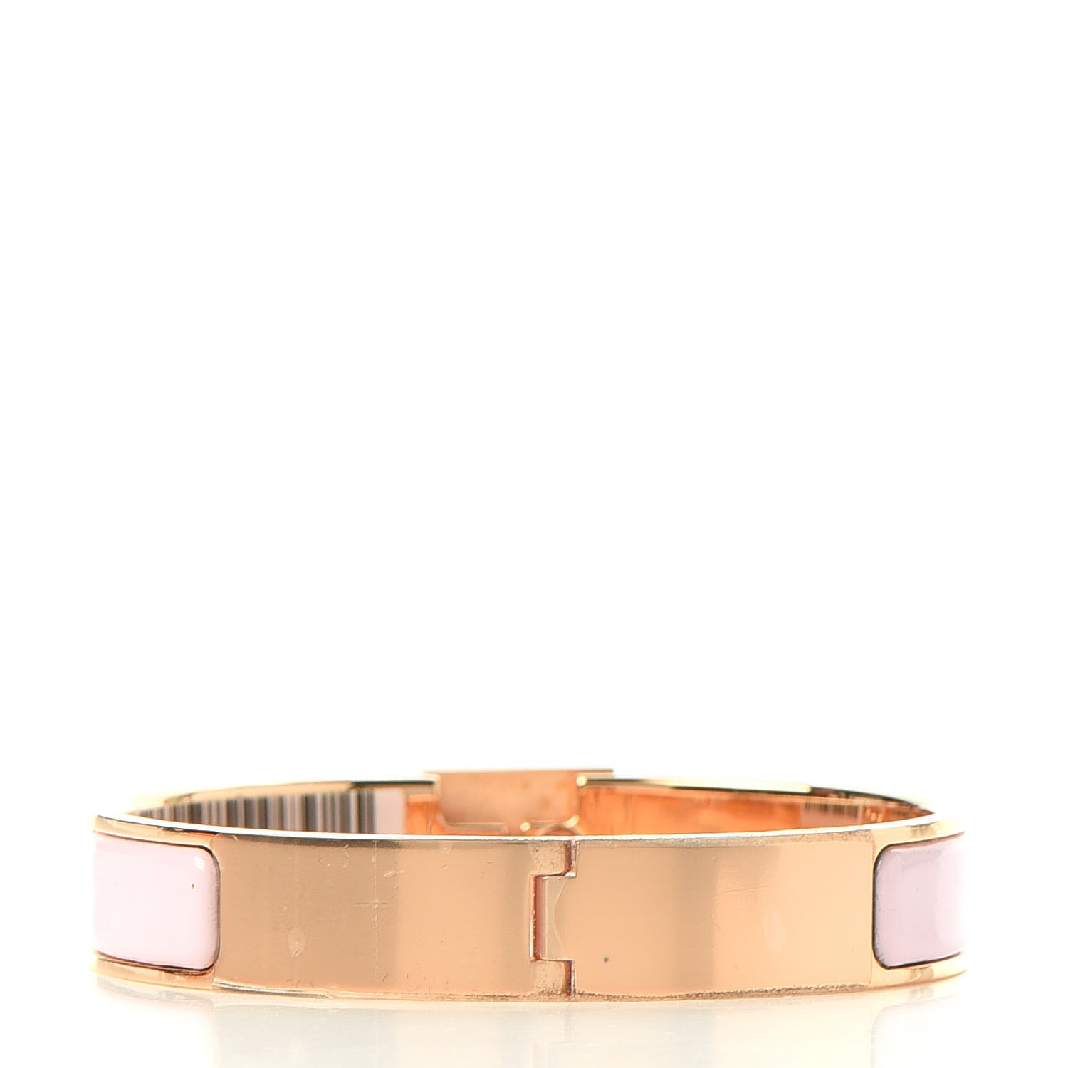 Hermes Enamel Narrow Clic Cadenas Bracelet GM Rose Dragee 3 of 7