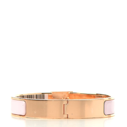 Hermes Enamel Narrow Clic Cadenas Bracelet GM Rose Dragee 3 of 7