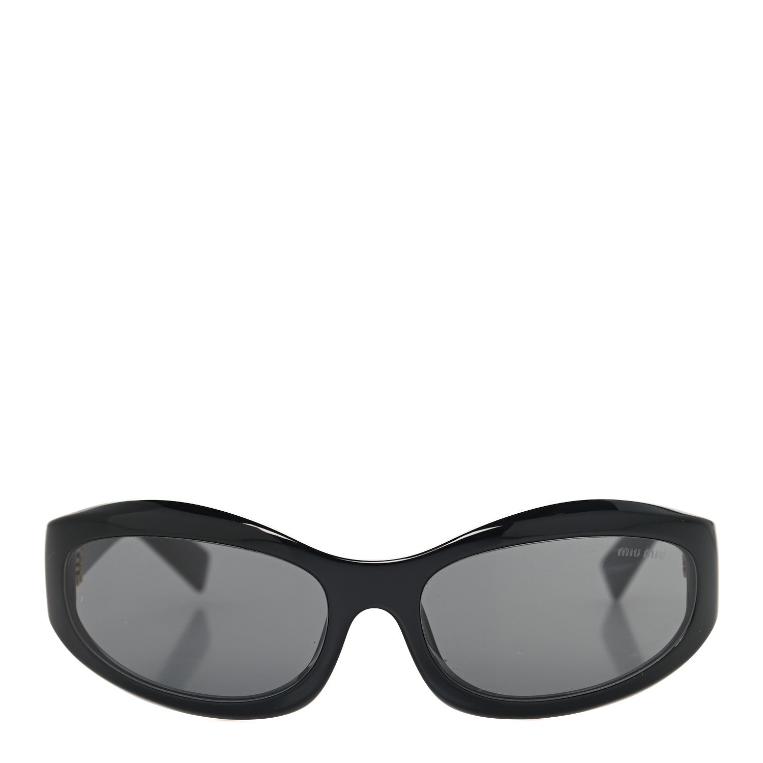 Miu Miu Acetate Oval Sunglasses SMU14Z Black 2 of 7