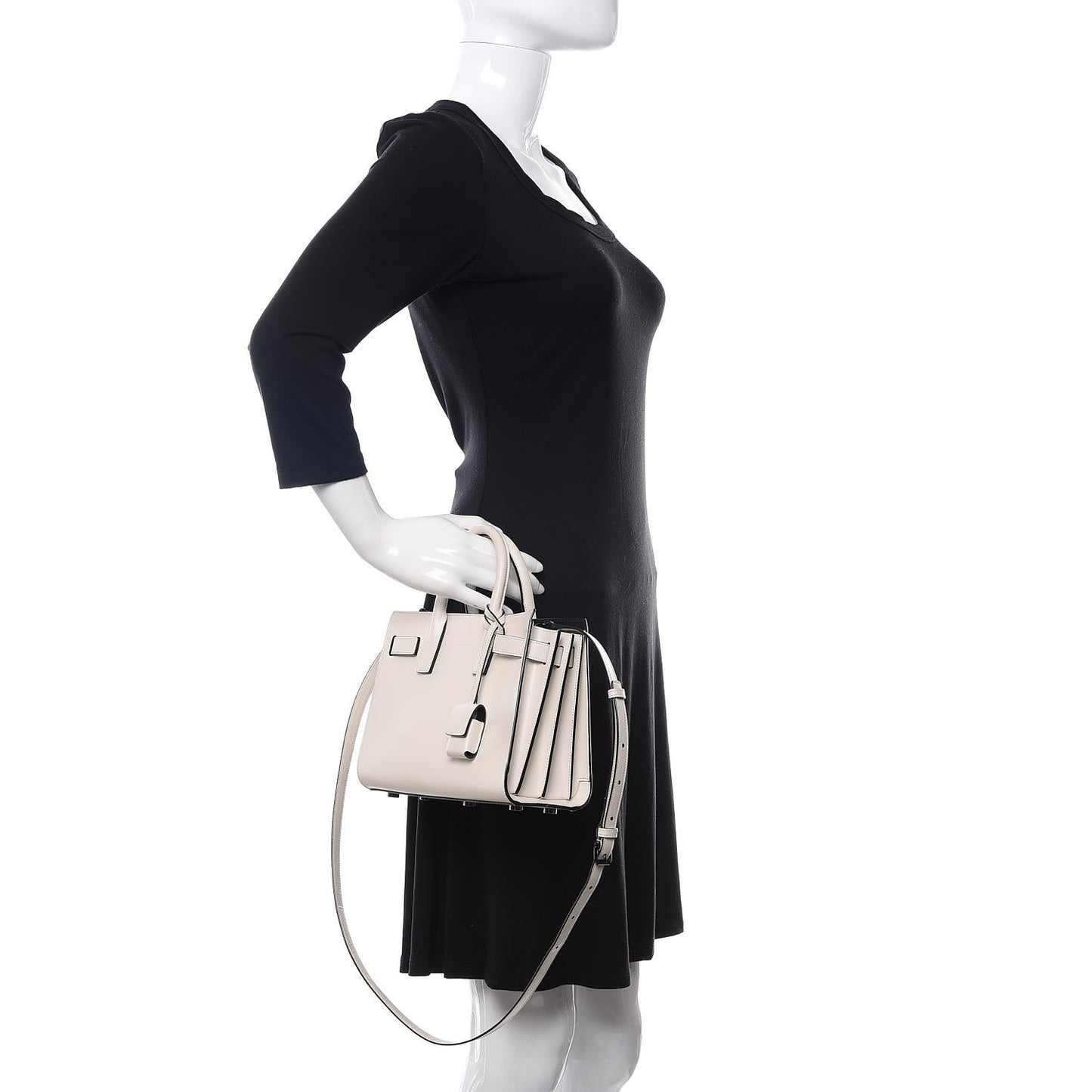 Grained Calfskin Nano Sac De Jour Porcellana Black