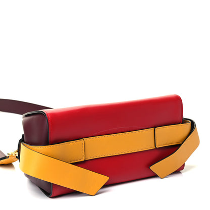 Prada City Calf Ribbon Bowling Bag Fire Engine Red 3 of 4