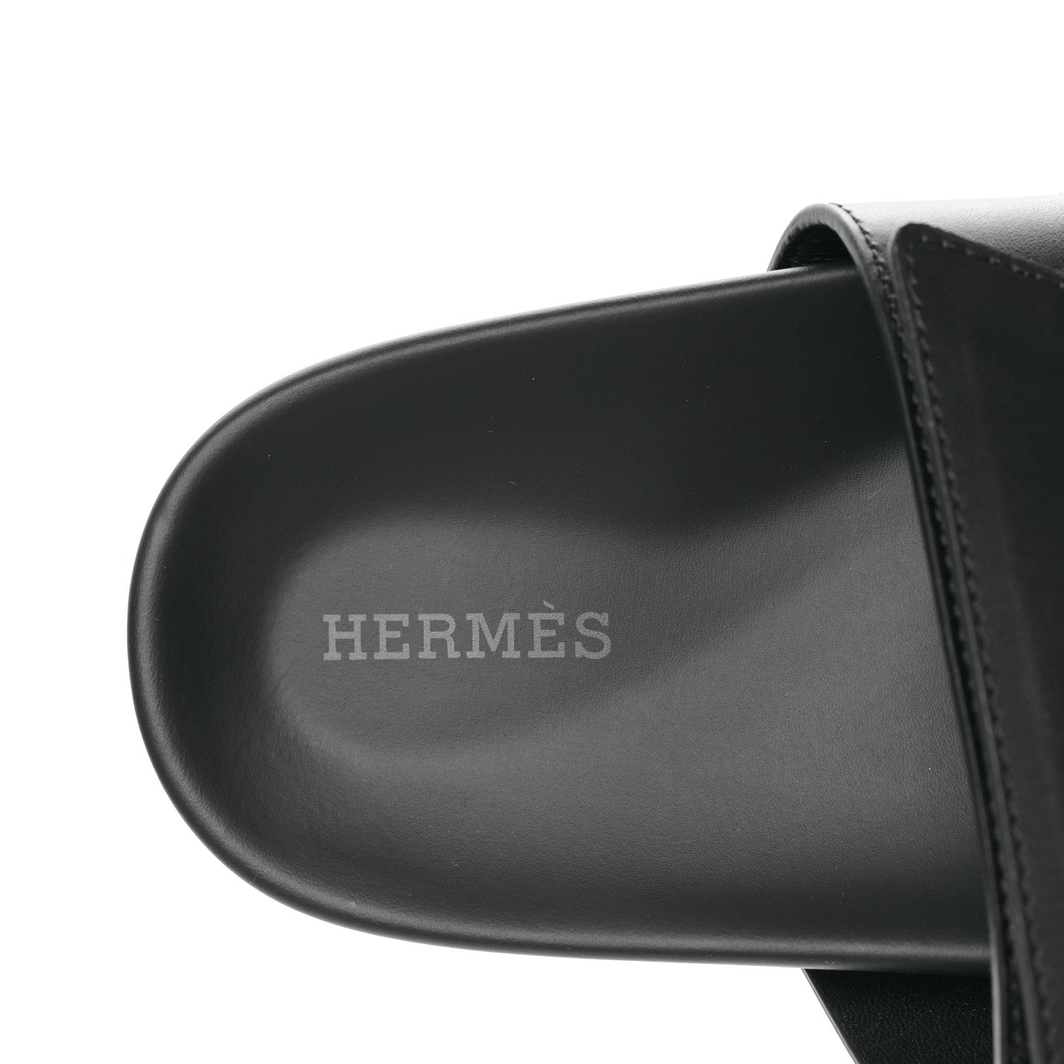 Hermes Calfskin Womens Chypre Sandals 38 Black 7 of 8