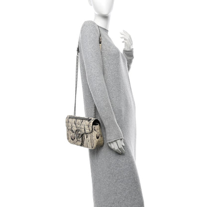 Gucci Snakeskin Matelasse Aria Small GG Marmont Shoulder Bag Roccia 2 of 13