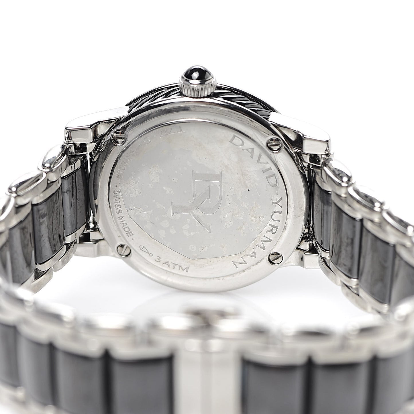 Stainless Steel Ceramic Diamond 30mm Classic Quartz Watch Black