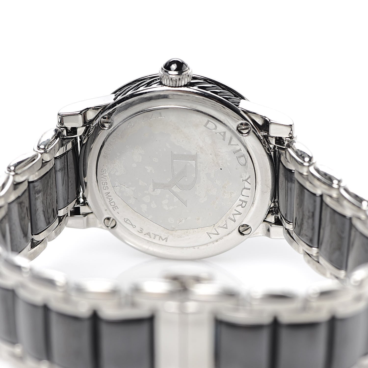 David Yurman Stainless Steel Ceramic Diamond 30mm Classic Quartz Watch Black 5 of 6