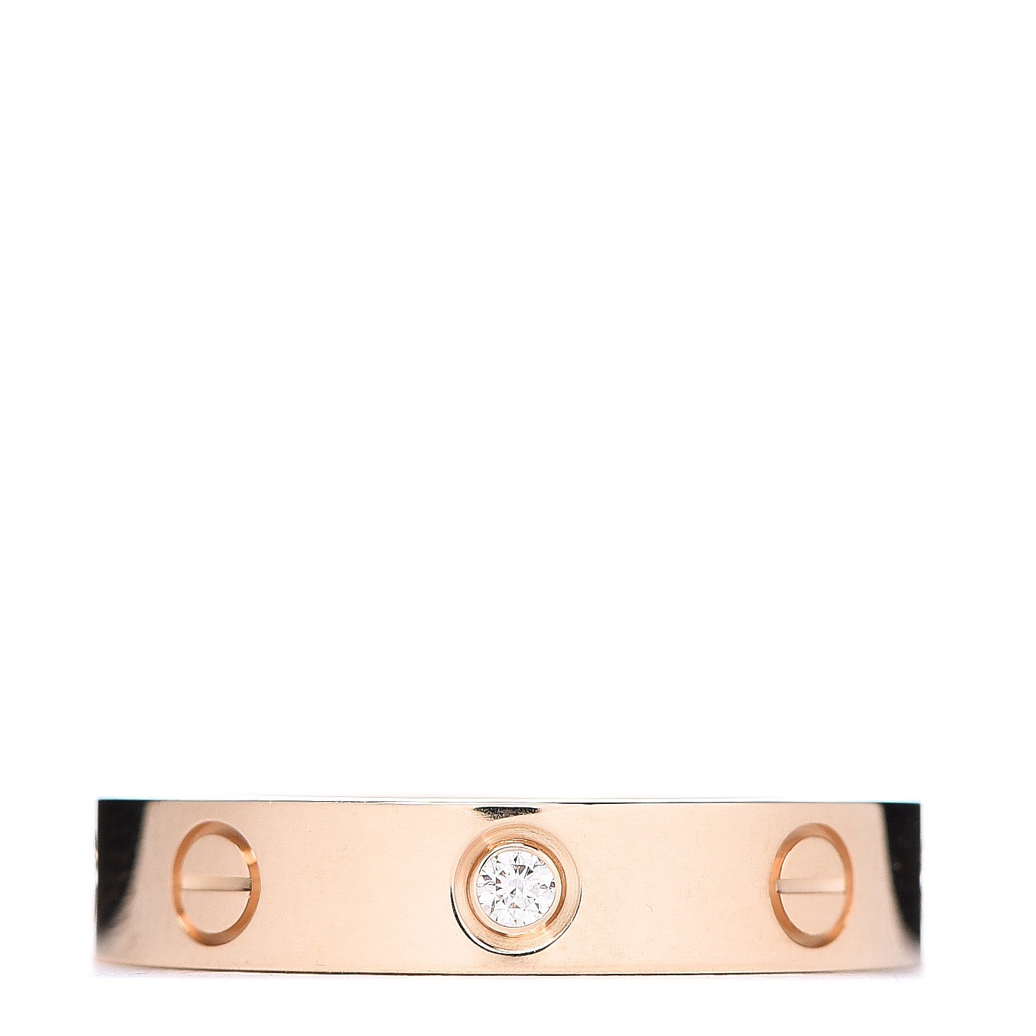 Cartier 18K Yellow Gold Diamond 4mm LOVE Wedding Band Ring 53 6.25 1 of 4
