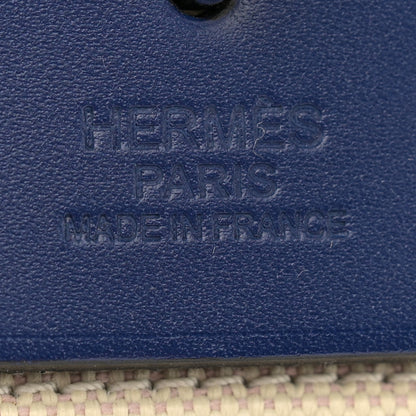 Hermes Toile H Vache Hunter Herbag Zip Retourne 31 PM Beton Bleu Saphir 6 of 13