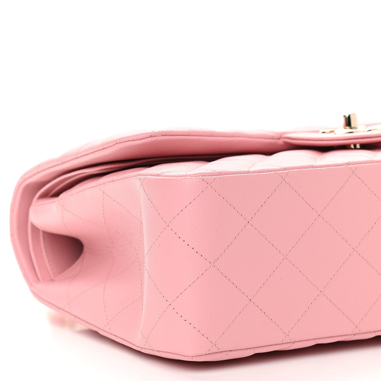 Caviar Quilted Jumbo Double Flap Pink