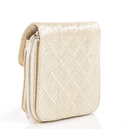 Chanel Iridescent Python Quilted Mini Flap WOC Light Gold 3 of 8