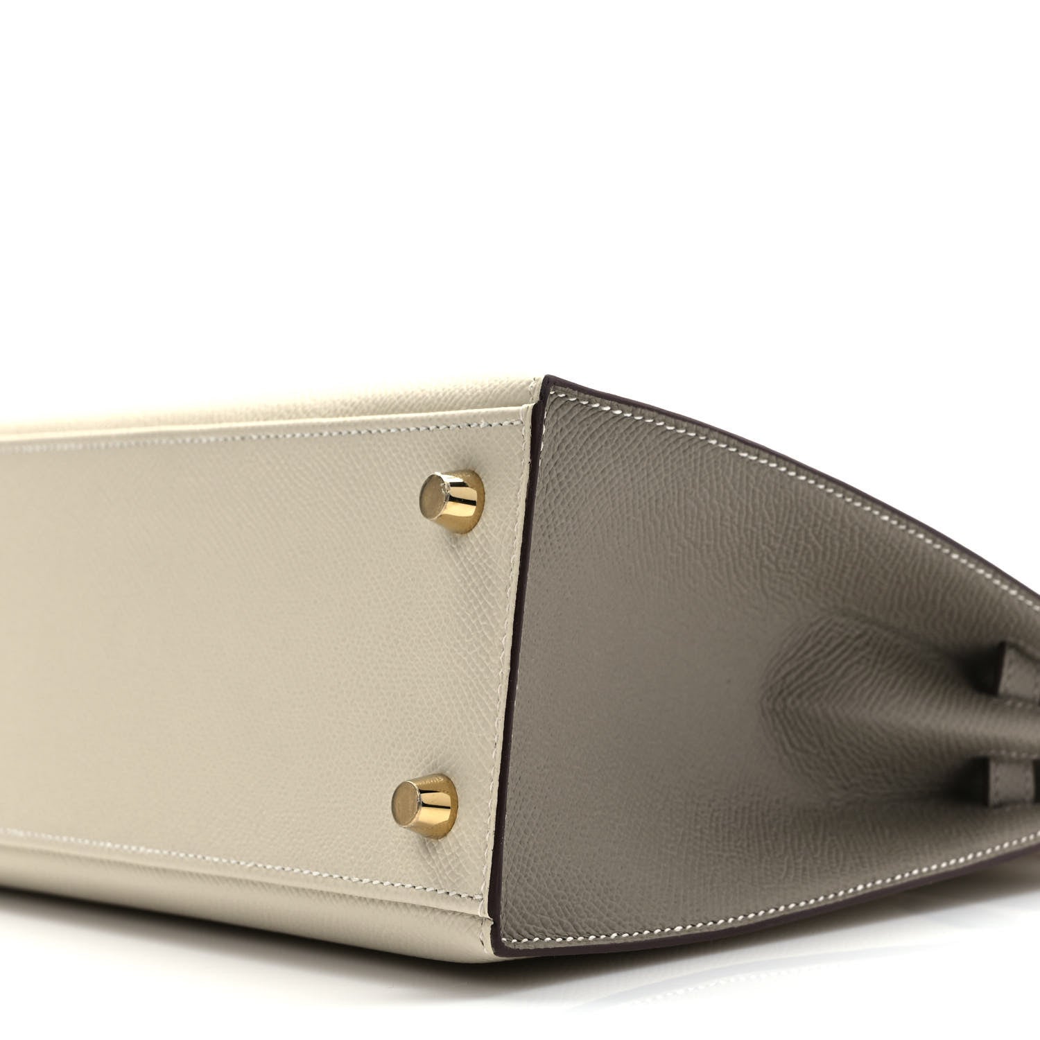 Hermes Epsom Bi-Color Horseshoe Kelly Sellier 25 Craie Gris Asphalte 7 of 8