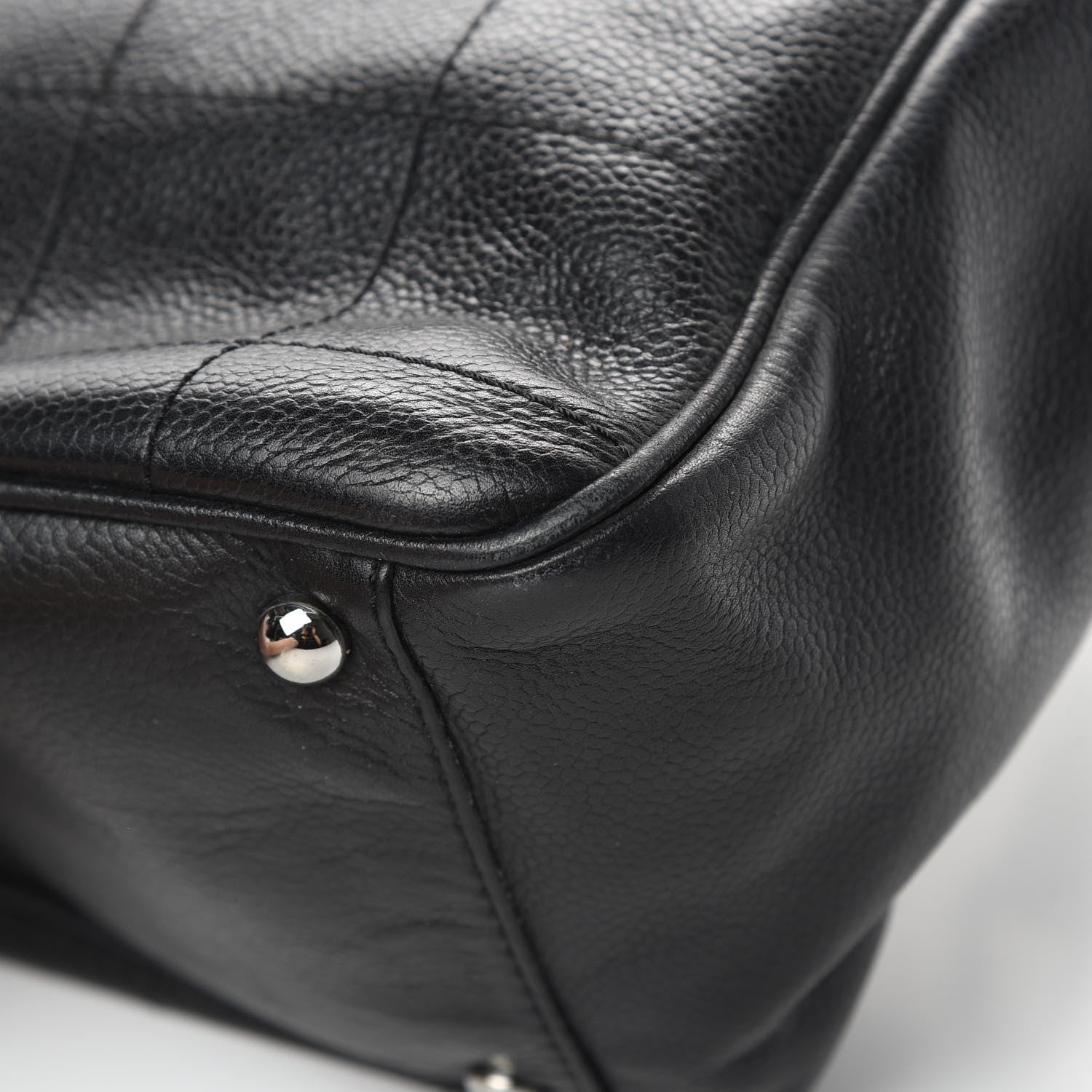 Chanel Caviar Square Stitched Tote Black 10 of 14