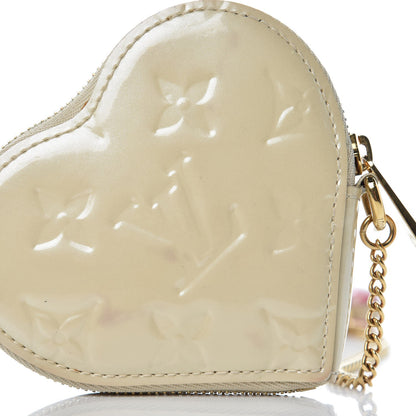 Louis Vuitton Vernis Heart Coin Purse Blanc Corail 10 of 11