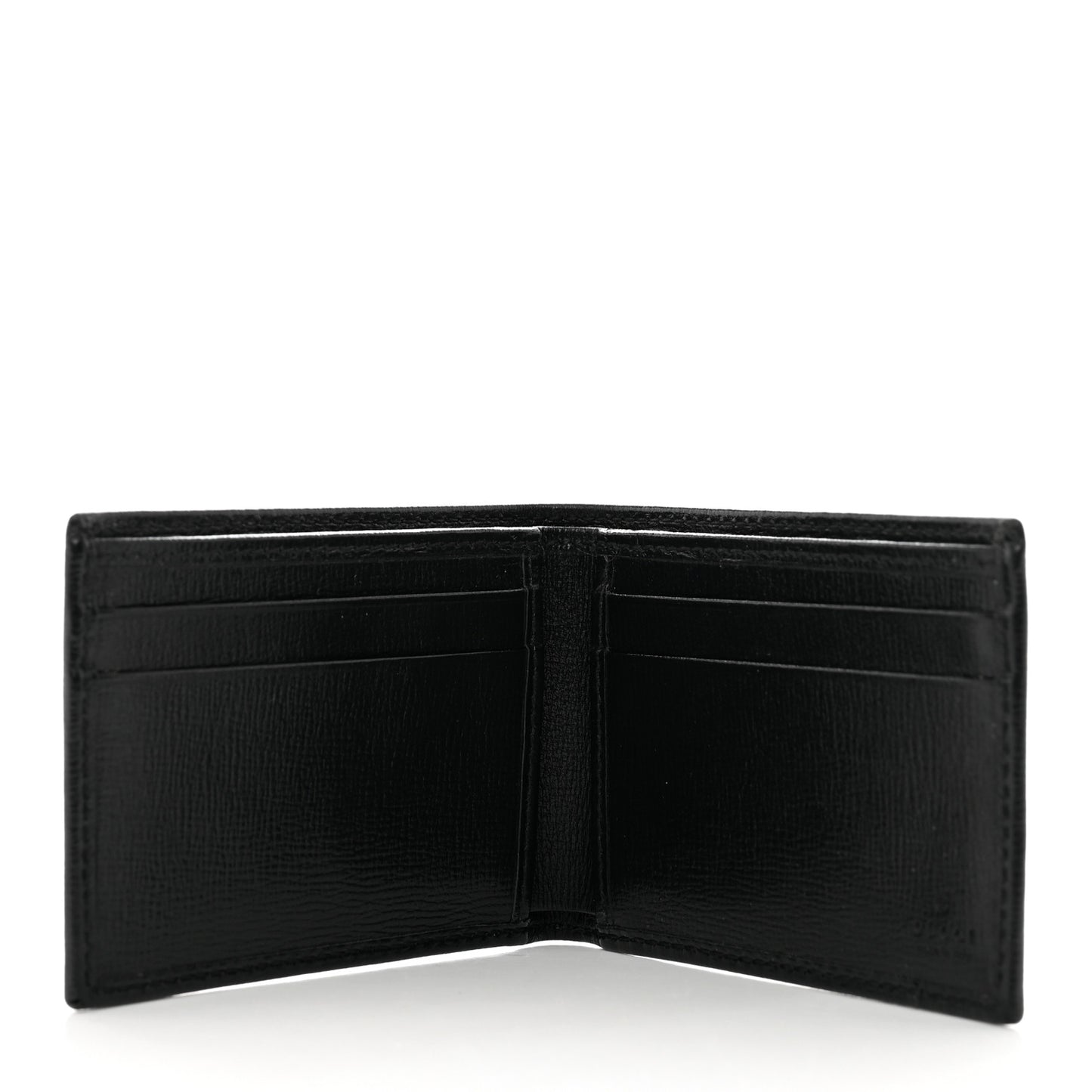 GG Supreme Monogram Azalea Calfskin Retro Interlocking G Bi-Fold Wallet Black