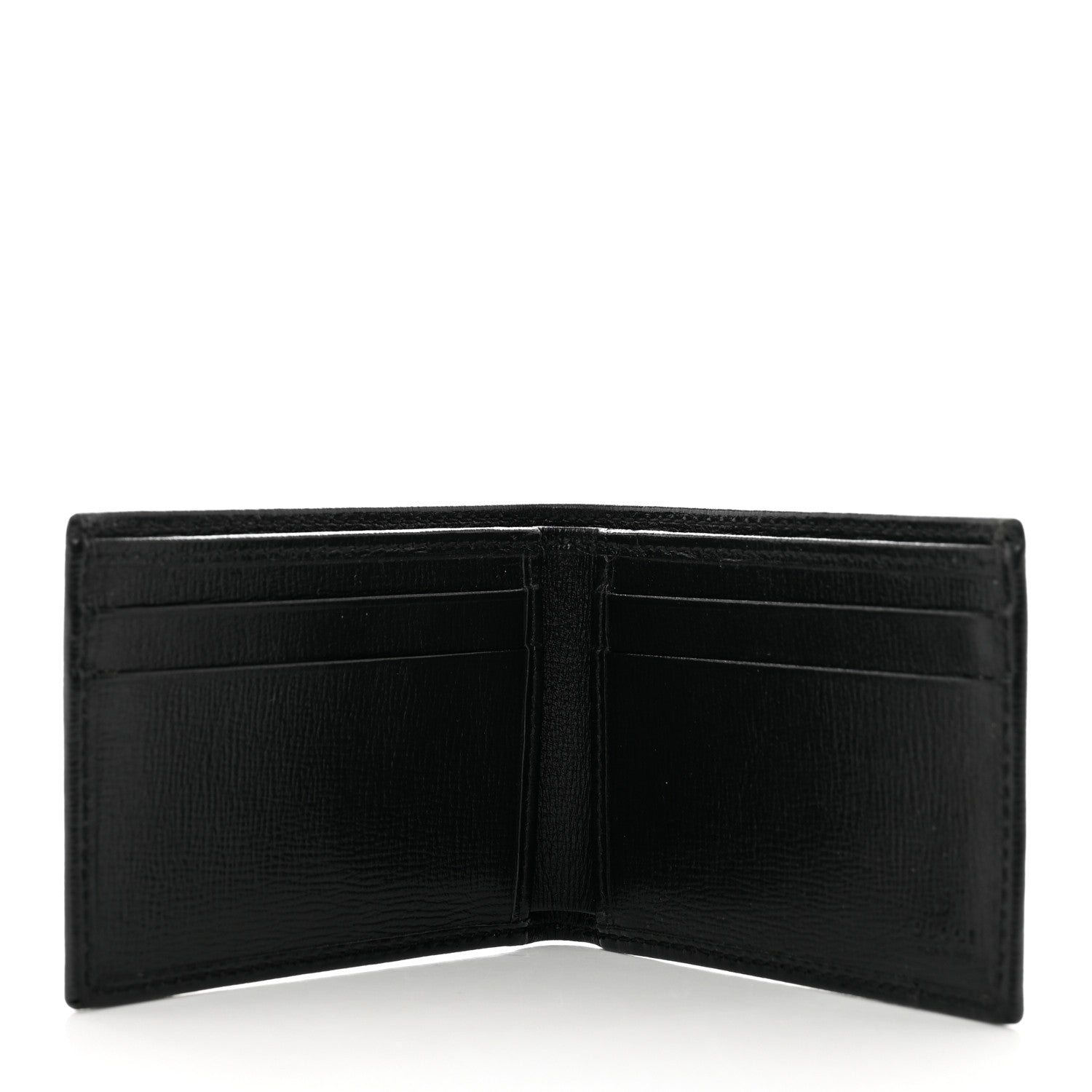 Gucci GG Supreme Monogram Azalea Calfskin Retro Interlocking G Bi-Fold Wallet Black 5 of 7