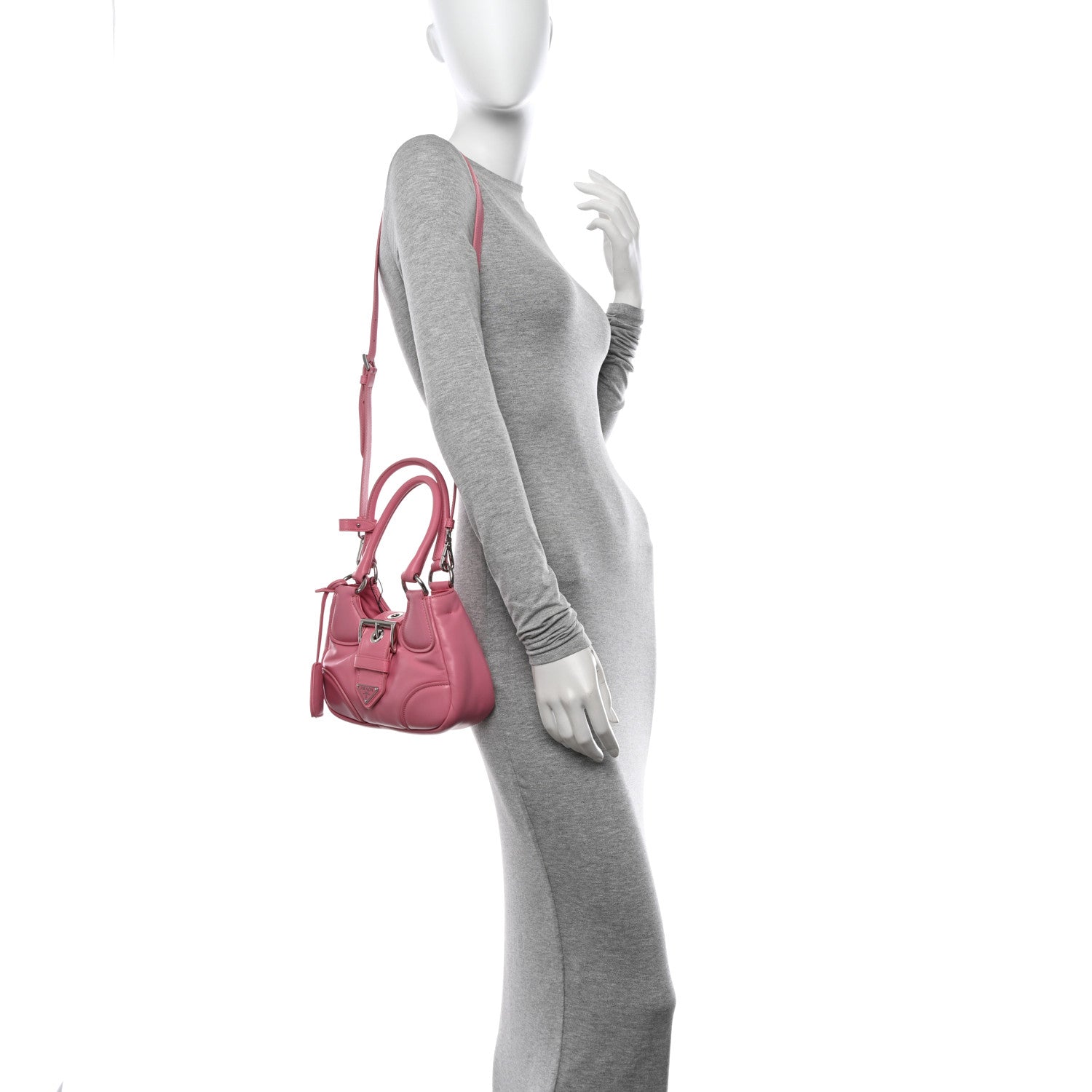 Prada Nappa Soft Padded Re-Edition 2002 Moon Bag Geranio 3 of 9