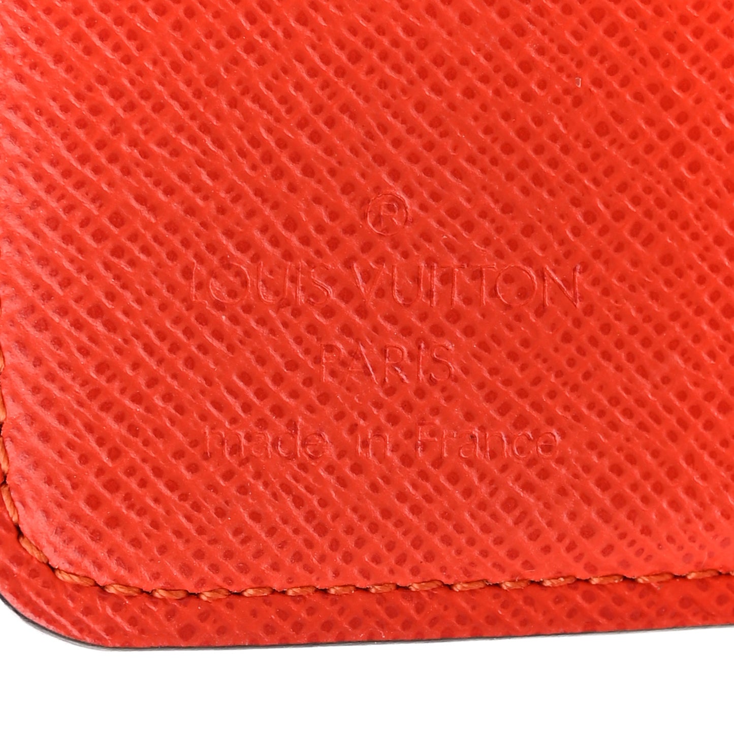 Monogram Perforated Compact Zipped Wallet Orange