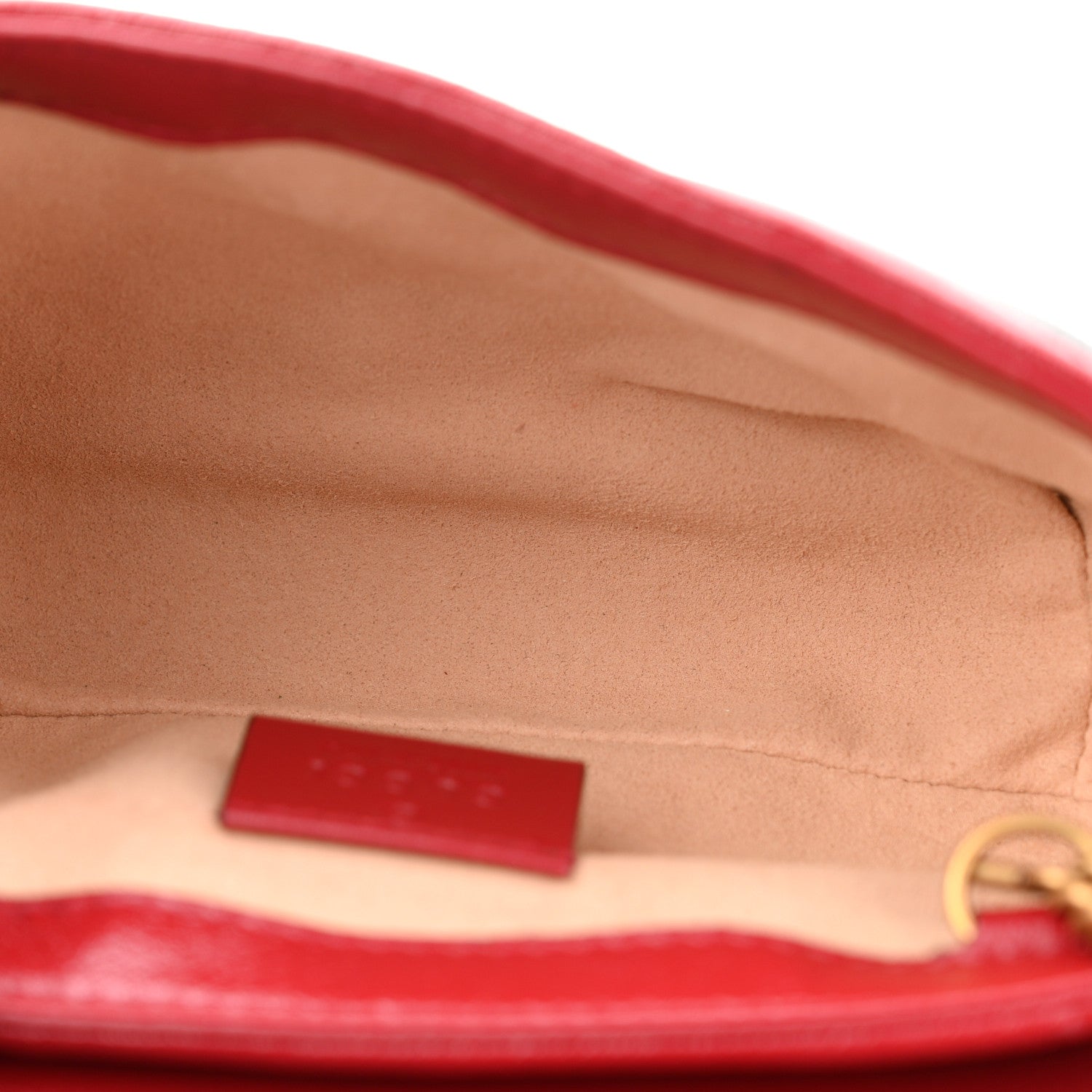 Gucci Vintage Effect Calfskin Matelasse Diagonal Super Mini Torchon GG Marmont Shoulder Bag Black Romantic Cherry 5 of 10