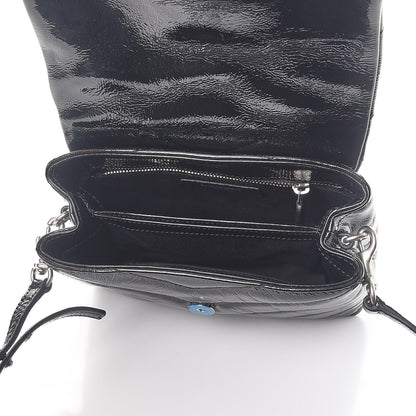 Saint Laurent Patent Y Quilted Monogram Toy Loulou Crossbody Bag Black 5 of 8